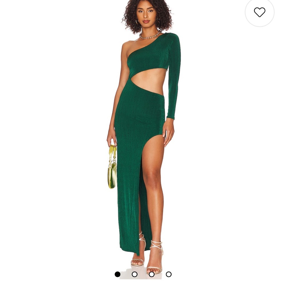 Camila Coehlo Clarissa Midi Dress in Emerald Green Large